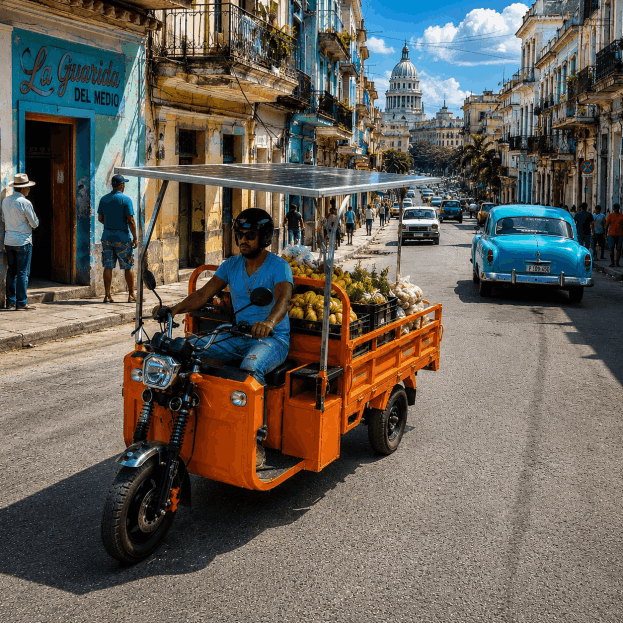 motos con paneles solares